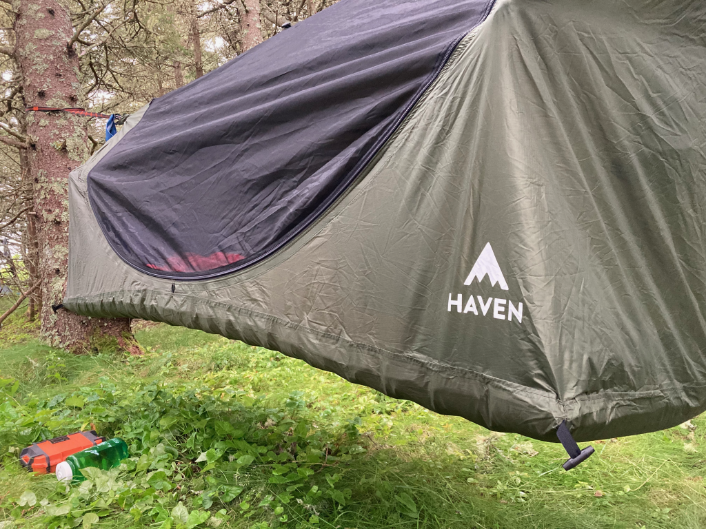 Haven XL suspended over the lush forest floor